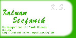 kalman stefanik business card