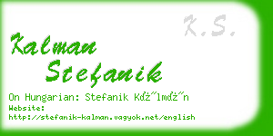 kalman stefanik business card